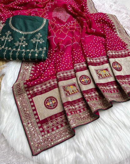 Hand work saree