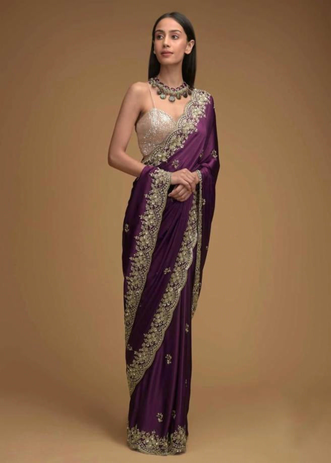 Pure Soft Black Rangoli Silk Fabric