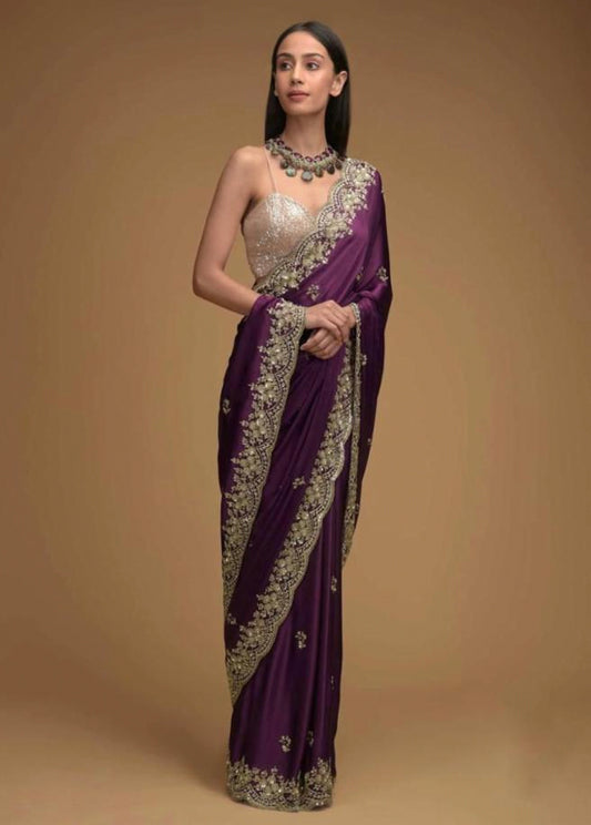 Pure Soft Black Rangoli Silk Fabric