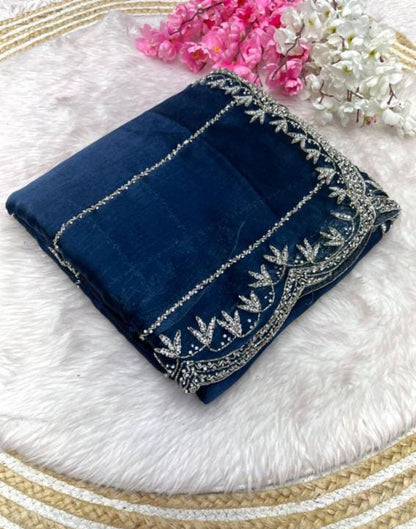 Zimmy Choo hand work saree diamond stone work